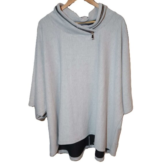 Multiples sweater Women's 3X Zipper mock neck 3/4 sleeve Low hem Winter - Picture 2 of 12